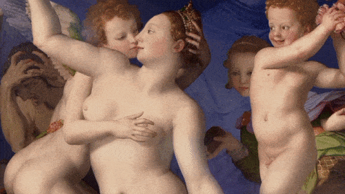 Venus, Cupid, Folly and Time (Detail) - Agnolo Bronzino(National Gallery)