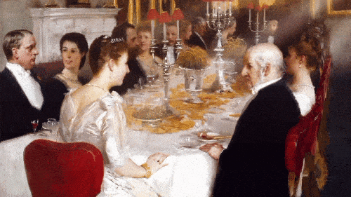 Dinner at Haddo House - Alfred Edward Emslie(National Portrait Gallery)