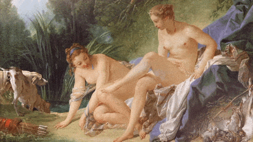 Diana Resting after her Bath - François Boucher(Louvre Museum)