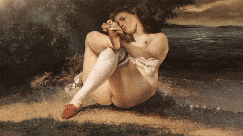 La Femme aux bas blancs - Gustave Courbet 