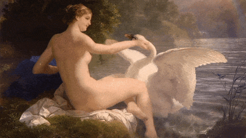 Leda and the Swan - Johann Heinrich Hofmann  