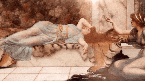 Mischief and Repose - John William Godward (J. Paul Getty Museum)