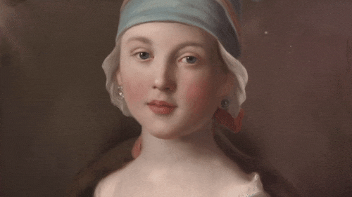 Portrait of a Russian Girl in a blue dress - Pietro Antonio Rotari(Private collection)