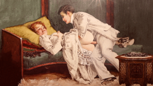 Watercolor Erotic Scene n.2 - Robert Auer(Marton Museum)