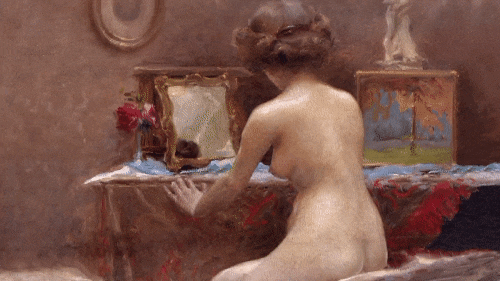 Before the Toilet Mirror - Vlaho Bukovac  