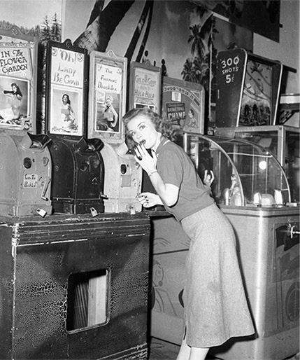 Erotic Peep Show with girl, 1954 Erotic Peep Show with girl, 1954
